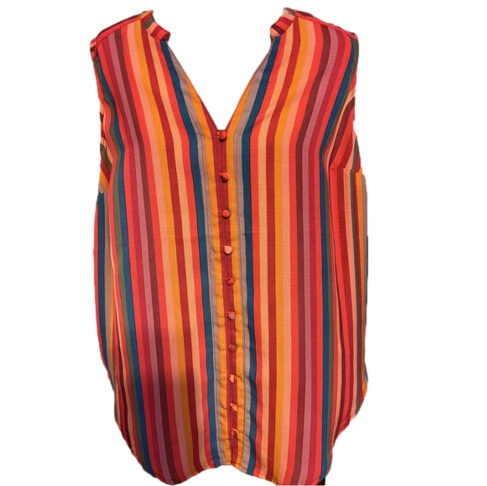 Torrid Stripe Sleeveless pullover Top 1X 14/16